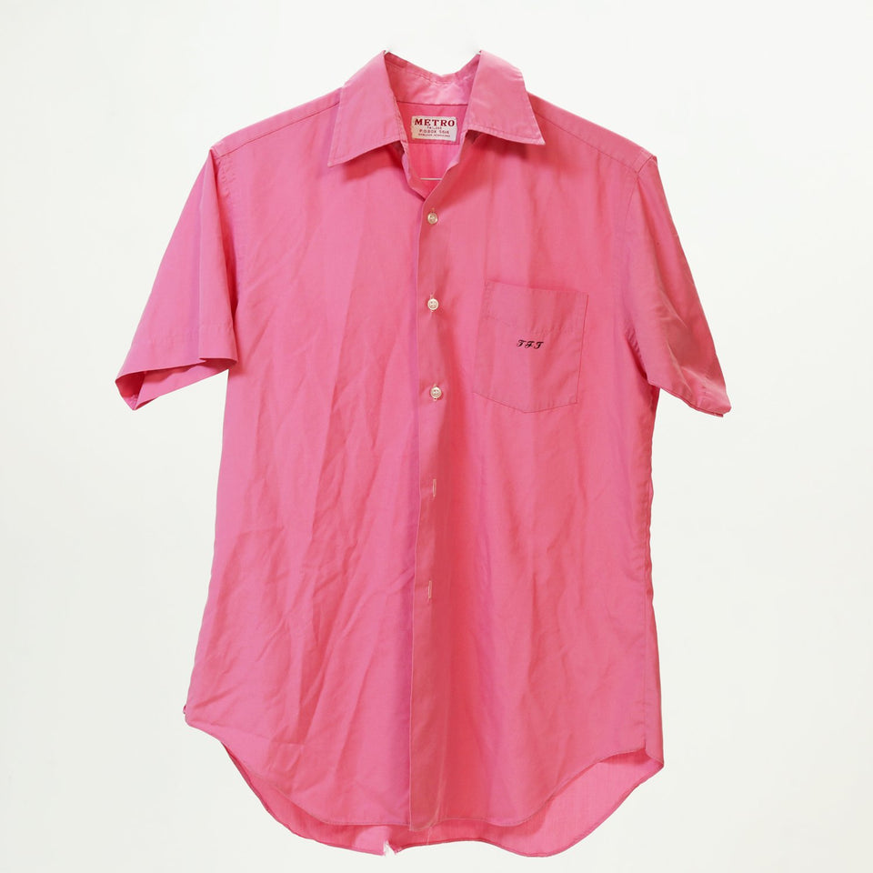 PINK SHORT SLEEVE BUTTON UP